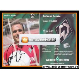 Autogramm Fussball | SV Werder Bremen | 2003 | Andreas REINKE