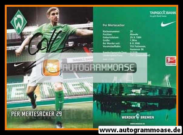 Autogramm Fussball | SV Werder Bremen | 2011 | Per MERTESACKER