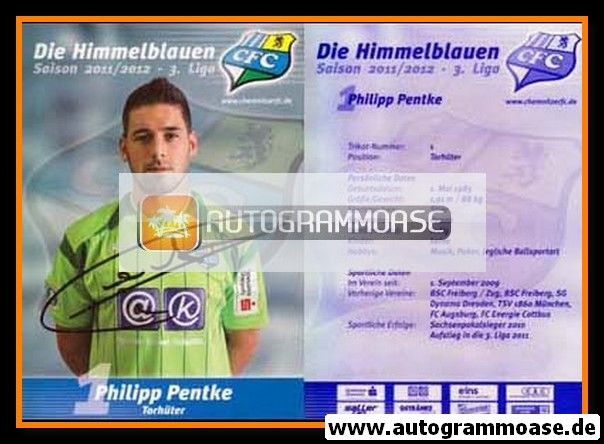 Autogramm Fussball | Chemnitzer FC | 2011 | Philipp PENTKE