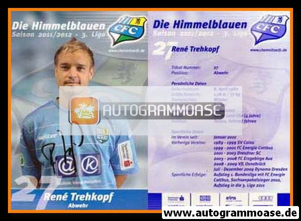 Autogramm Fussball | Chemnitzer FC | 2011 | Rene TREHKOPF