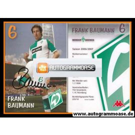 Autogramm Fussball | SV Werder Bremen | 2006 we win | Frank BAUMANN