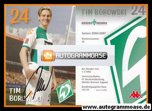 Autogramm Fussball | SV Werder Bremen | 2006 we win | Tim BOROWSKI