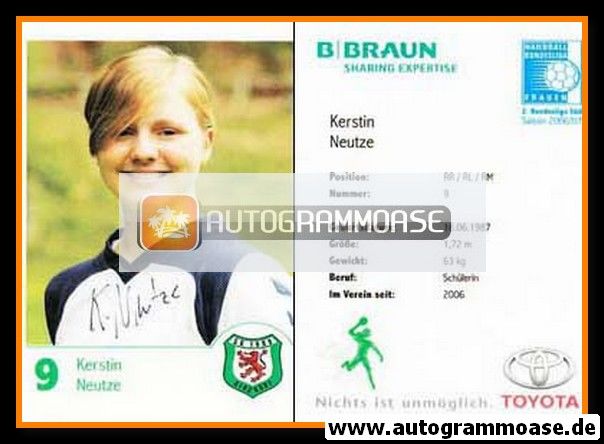 Autogramm Handball (D) | SG 09 Kirchhof | 2006 | Kerstin NEUTZE
