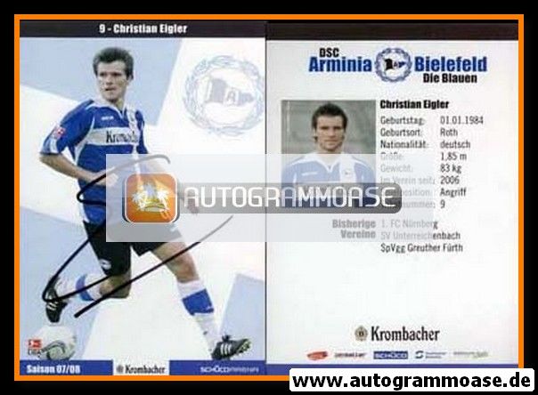 Autogramm Fussball | DSC Arminia Bielefeld | 2007 | Christian EIGLER