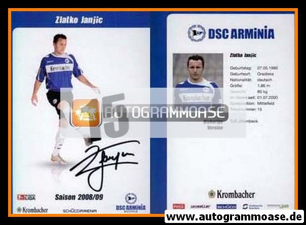 Autogramm Fussball | DSC Arminia Bielefeld | 2008 | Zlatko JANJIC