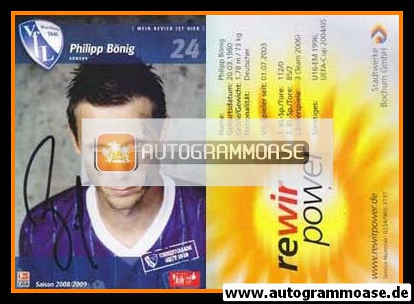 Autogramm Fussball | VfL Bochum | 2008 | Philipp BÖNIG