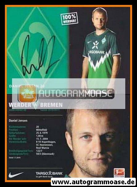 Autogramm Fussball | SV Werder Bremen | 2010 | Daniel JENSEN
