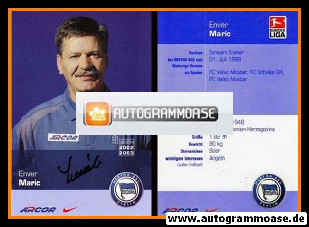 Autogramm Fussball | Hertha BSC Berlin | 2002 | Enver MARIC