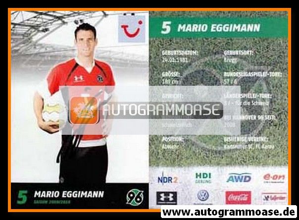 Autogramm Fussball | Hannover 96 | 2009 | Mario EGGIMANN