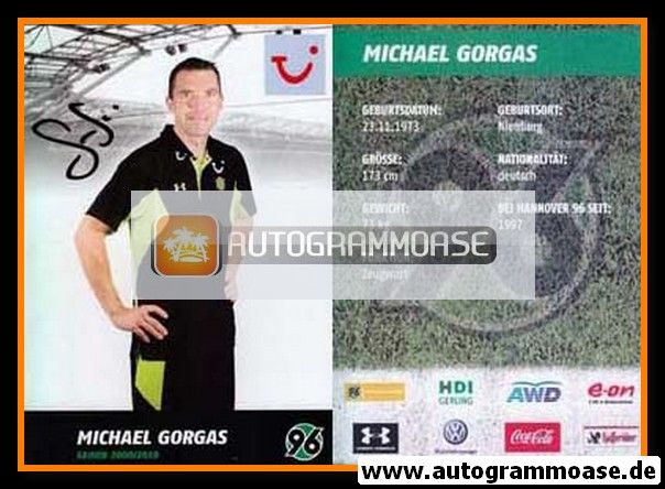 Autogramm Fussball | Hannover 96 | 2009 | Michael GORGAS