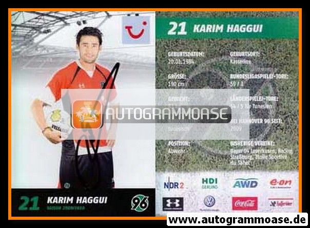 Autogramm Fussball | Hannover 96 | 2009 | Karim HAGGUI