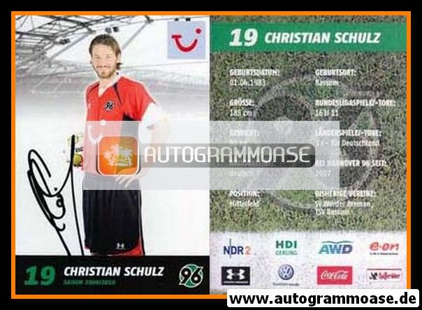 Autogramm Fussball | Hannover 96 | 2009 | Christian SCHULZ