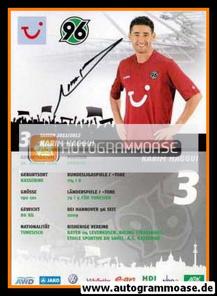 Autogramm Fussball | Hannover 96 | 2011 | Karim HAGGUI