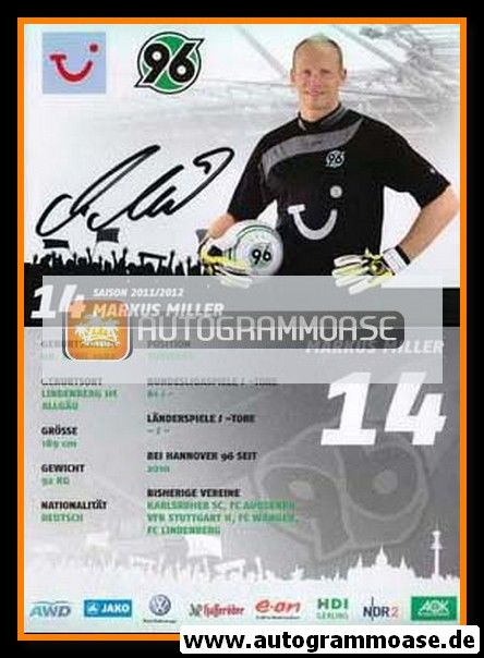 Autogramm Fussball | Hannover 96 | 2011 | Markus MILLER
