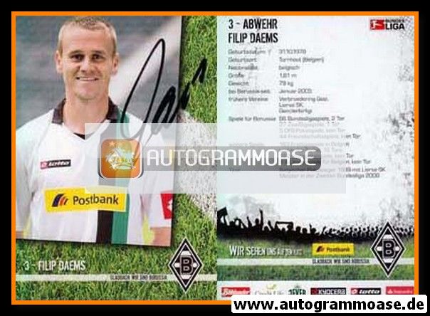 Autogramm Fussball | Borussia Mönchengladbach | 2009 | Filip DAEMS