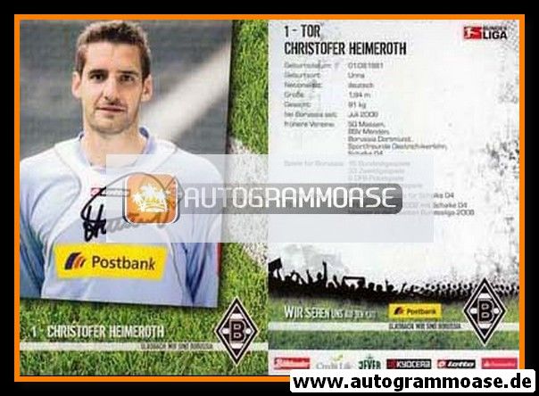 Autogramm Fussball | Borussia Mönchengladbach | 2009 | Christofer HEIMEROTH