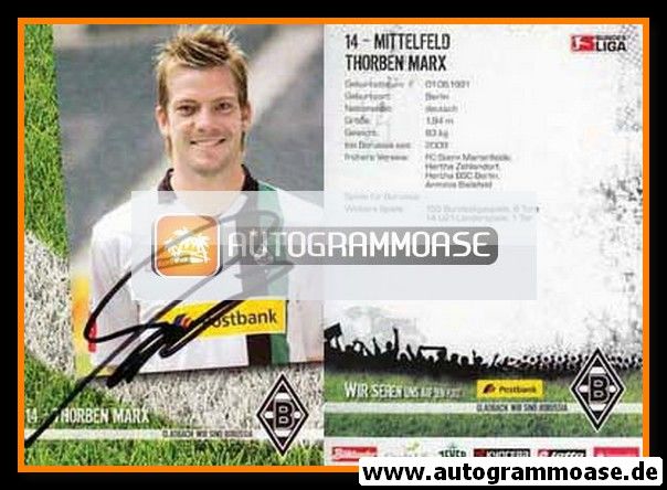Autogramm Fussball | Borussia Mönchengladbach | 2009 | Thorben MARX