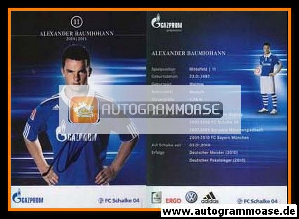 Autogramm Fussball | FC Schalke 04 | 2010 | Alexander BAUMJOHANN