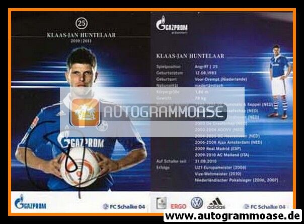 Autogramm Fussball | FC Schalke 04 | 2010 | Klaas-Jan HUNTELAAR