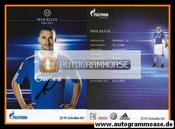 Autogramm Fussball | FC Schalke 04 | 2010 | Peer KLUGE