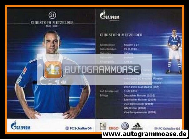 Autogramm Fussball | FC Schalke 04 | 2010 | Christoph METZELDER
