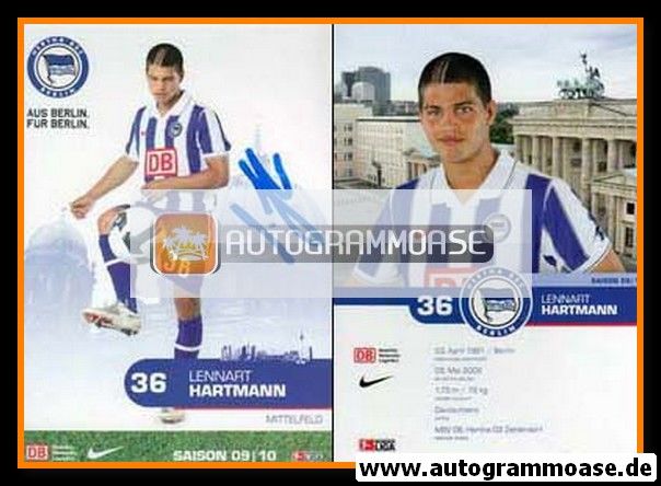 Autogramm Fussball | Hertha BSC Berlin | 2009 | Lennart HARTMANN