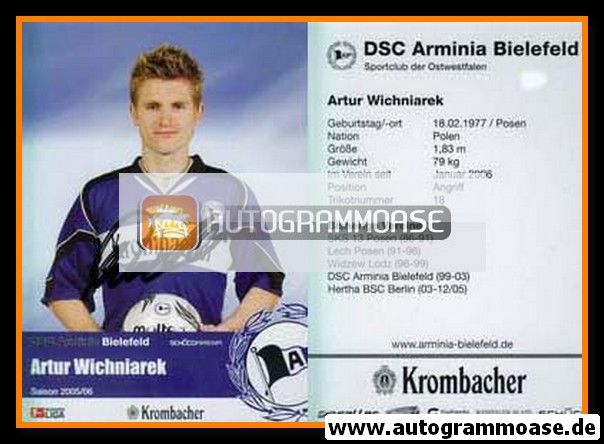 Autogramm Fussball | DSC Arminia Bielefeld | 2005 | Artur WICHNIAREK