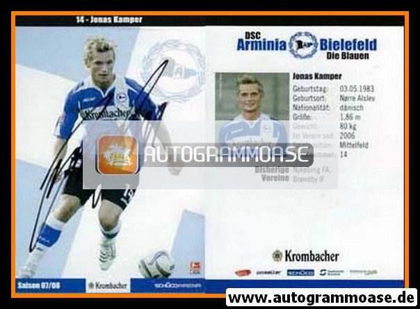 Autogramm Fussball | DSC Arminia Bielefeld | 2007 | Jonas KAMPER
