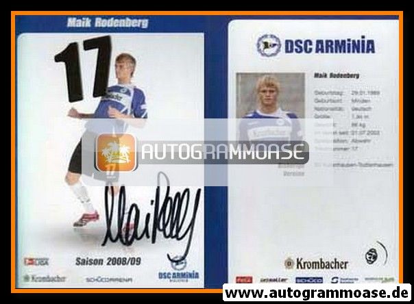 Autogramm Fussball | DSC Arminia Bielefeld | 2008 | Maik RODENBERG