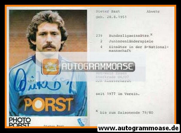 Autogramm Fussball | VfL Bochum | 1980 | Dieter BAST