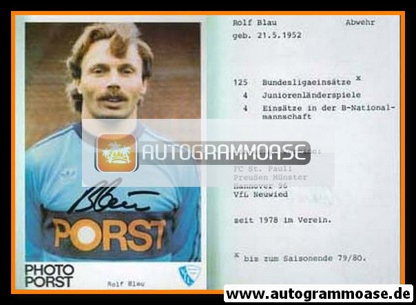 Autogramm Fussball | VfL Bochum | 1980 | Rolf BLAU