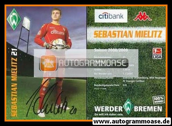 Autogramm Fussball | SV Werder Bremen | 2008 | Sebastian MIELITZ