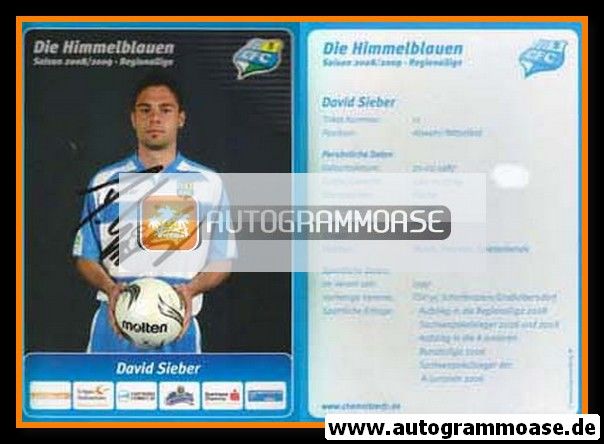 Autogramm Fussball | Chemnitzer FC | 2008 | David SIEBER