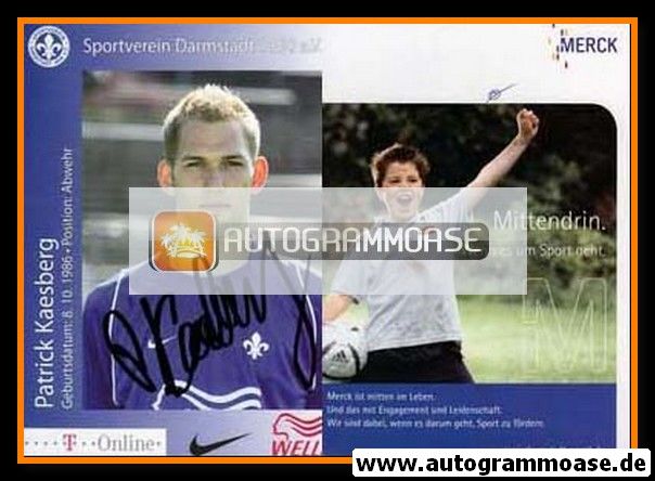 Autogramm Fussball | SV Darmstadt 98 | 2006 | Patrick KAESBERG