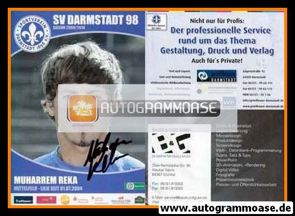 Autogramm Fussball | SV Darmstadt 98 | 2009 | Muharrem REKA