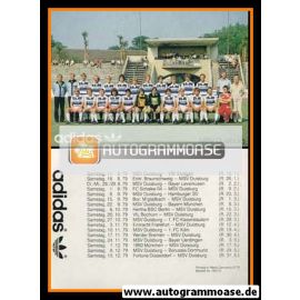 Mannschaftskarte Fussball | MSV Duisburg | 1979 Adidas