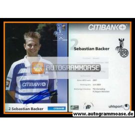 Autogramm Fussball | MSV Duisburg | 2001 | Sebastian BACKER