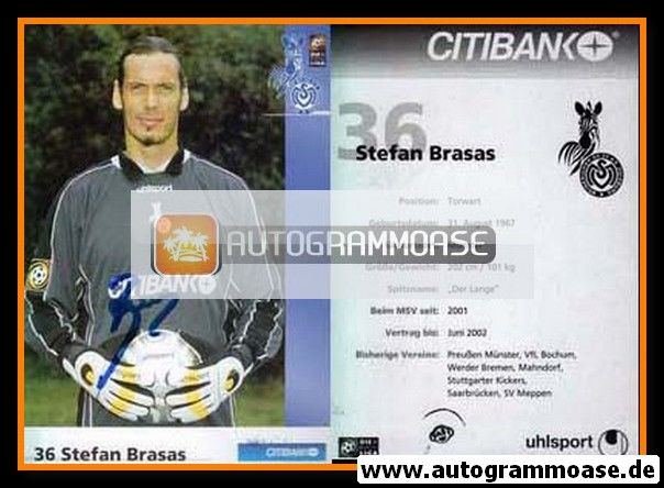 Autogramm Fussball | MSV Duisburg | 2001 | Stefan BRASAS