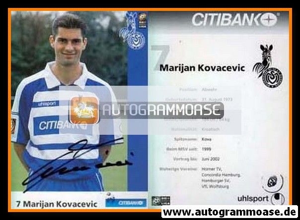 Autogramm Fussball | MSV Duisburg | 2001 | Marijan KOVACEVIC