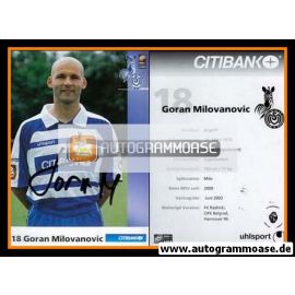 Autogramm Fussball | MSV Duisburg | 2001 | Goran MILOVANOVIC