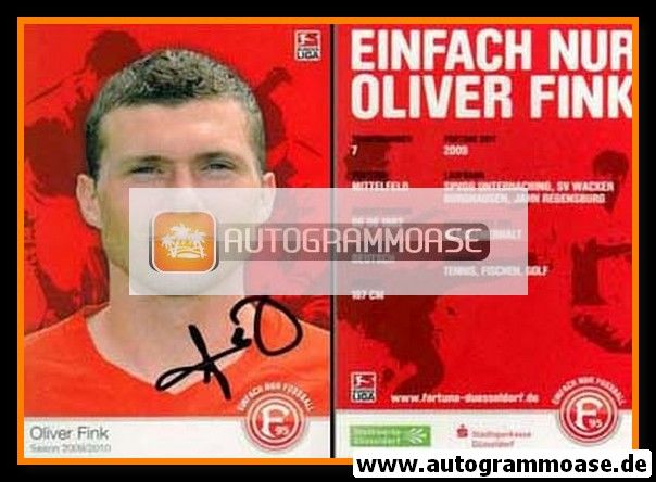Autogramm Fussball | Fortuna Düsseldorf | 2009 | Oliver FINK