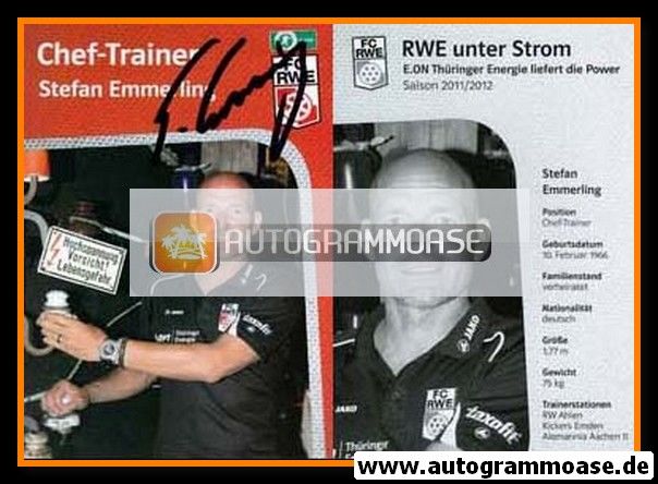 Autogramm Fussball | FC Rot-Weiss Erfurt | 2011 | Stefan EMMERLING