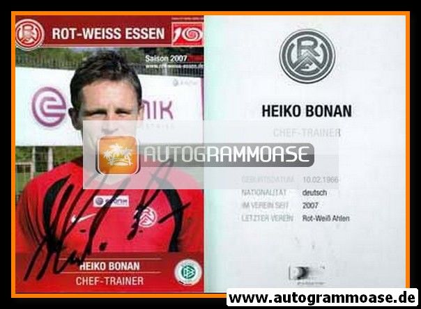 Autogramm Fussball | Rot-Weiss Essen | 2007 | Heiko BONAN