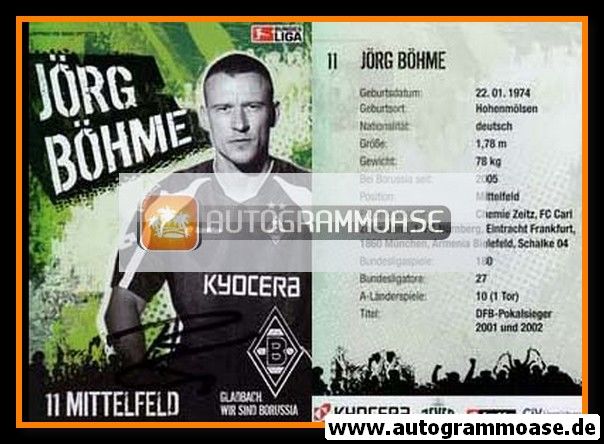 Autogramm Fussball | Borussia Mönchengladbach | 2005 | Jörg BÖHME
