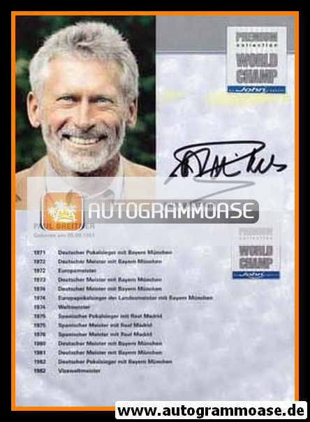 Autogramm Fussball | 2000er | Paul BREITNER (Portrait Color) Premium Collection