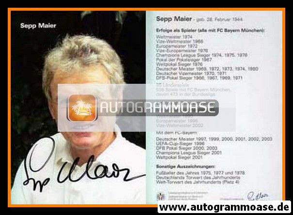 Autogramm Fussball | 2000er | Sepp MAIER (Portrait Color) Golfclub Pankow