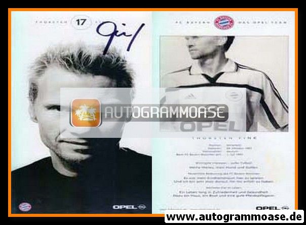Autogramm Fussball | FC Bayern München | 2001 | Thorsten FINK