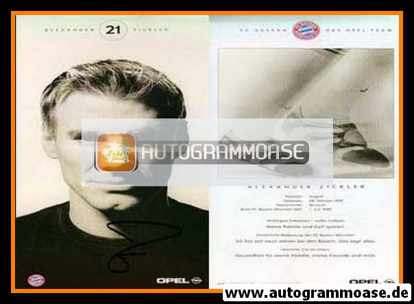 Autogramm Fussball | FC Bayern München | 2001 | Alexander ZICKLER