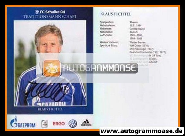 Autogramm Fussball | FC Schalke 04 | 2011 TM | Klaus FICHTEL