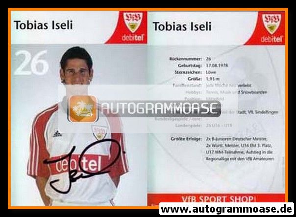 Autogramm Fussball | VfB Stuttgart | 1999 | Tobias ISELI